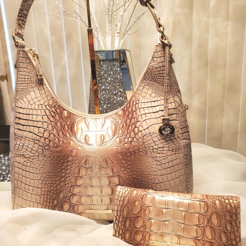 ⚜️BRAHMIN TABITHA BAG & ADY WALLET SCALLOP OMBRE MELBOURNE    PRISTINE CONDITION